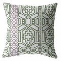 Palacedesigns 16 in. White Bird Maze Indoor & Outdoor Throw Pillow PA3667613